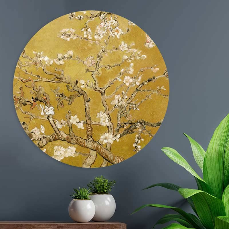 Amandelbloesem-amandel-bloesem-goud-geel-gele-versie-speciaal-exclusief-exclusieve-variant-goude-gouden-bloesem-bloem-bijzonder-kunstwerk-vincent-van-gogh-print-kunstwerk-werk-aan-de-muur-wanddecoratie-muurcirkel-wandcirkel-cirkel-wanddecoratie-decoratie-kunstenaar-interieur-bloesem-bloem-plant-bloemen-boeket-cadeau-woonkamer-slaapkamer-keuken-wat-ophangen-boven-de-bank-fonq-hip-aan-je-muur-muren-aluminium-metaal-bord-frame-kunst-art-loaff-fonq-bol.com-werkaandemuur