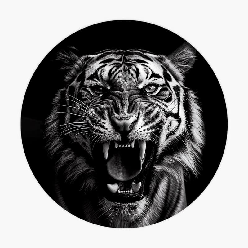 tijger-aanval-attack-tiger-zwart-wit-dieren-portret