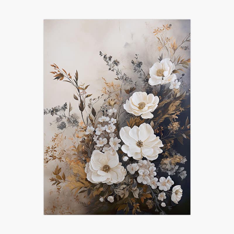 boeket-bloemen-Stilleven-met-bloemen-in-een-porseleinen-vaas-muur-decoratie-wanddecoratie