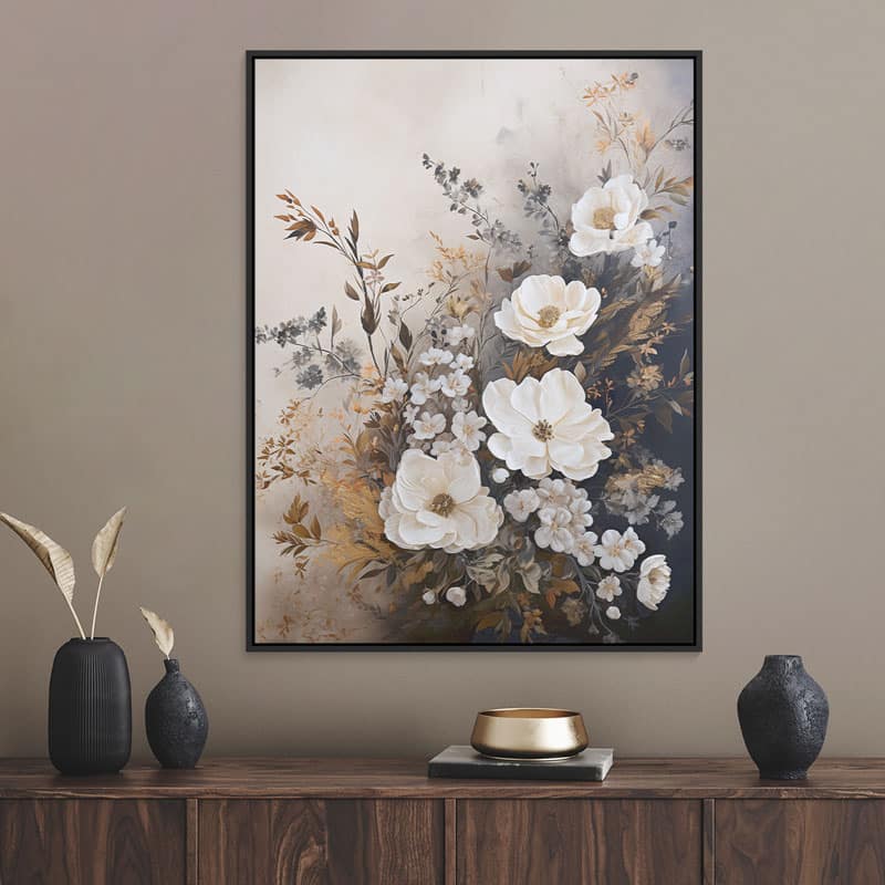 boeket-bloemen-loaff-Stilleven-met-bloemen-in-een-porseleinen-vaas-muur-decoratie-wanddecoratie