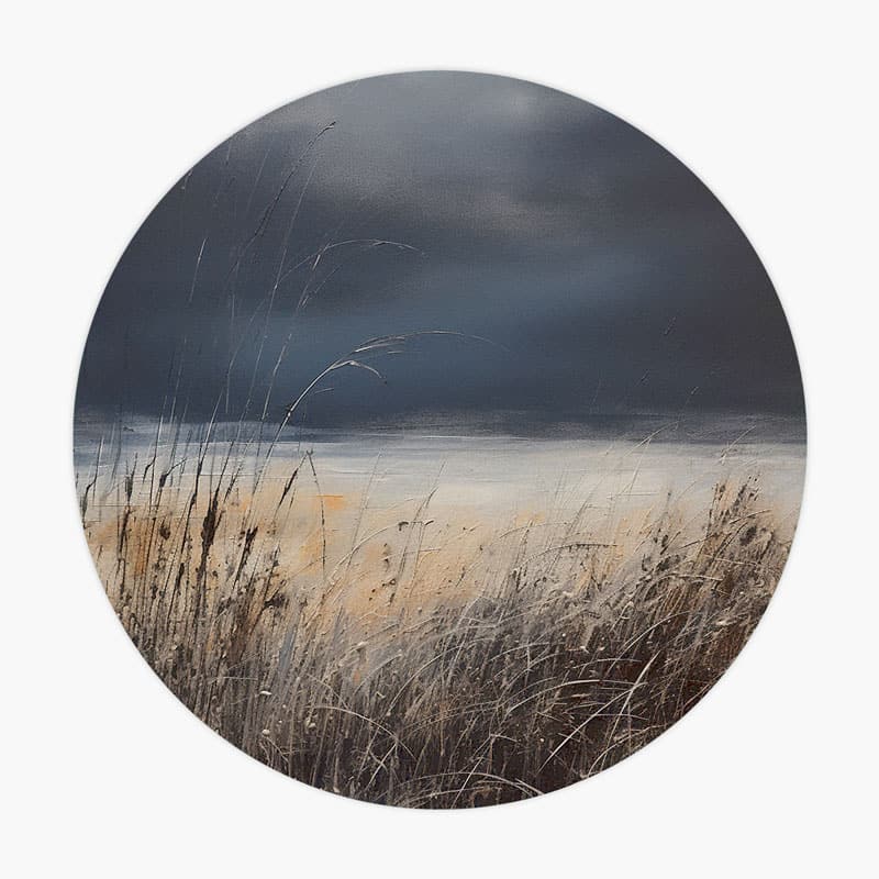 avond-bij-de-zee-strand-duinen-donker-blauw-kunst-kunstwerk-werk-aan-de-muur-hip-hiporgnl-exclusief-muur-wanddecoratie-muurcirkel-cirkel