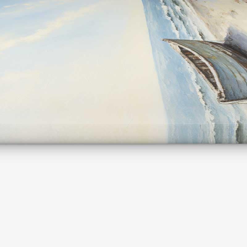 zee-zeegezicht-boot-water-hip-strand-kinderen-der-zee-horizon-kunstwerk-werk-aan-de-muur-exclusief-muur-wanddecoratie-canvas-baklijst-lijst-doek-muurdecoratie-loaff